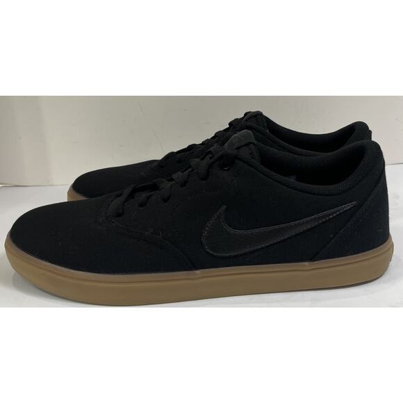 Nike SB Check Solarsoft Skateboarding Canvas Sneakers Men's 13 Black Gum MINT - Picture 4 of 10